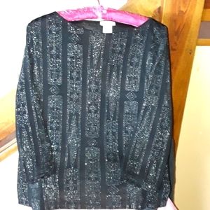 ALLISON TAYLOR beautiful shimmering blouse
